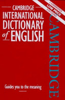 Cambridge International Dictionary of English