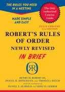 Robert's Rules of Order Newly Revised 