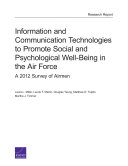 Information and Communication Technologies to Promote Social and Psychological Well-being in the Air Force