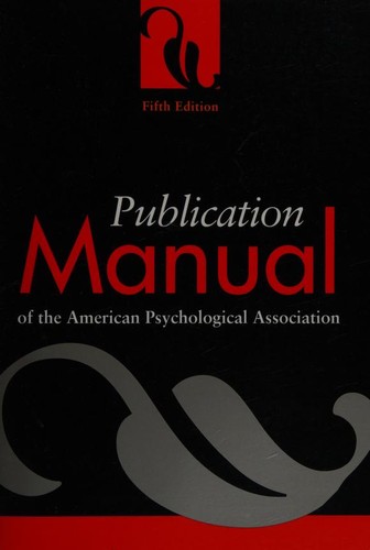 Publication Manual of the American Psychological Association