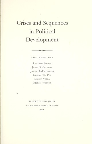 Crises and sequences in political development.