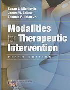 Modalities for therapeutic intervention