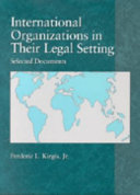 International Organizations in Their Legal Setting