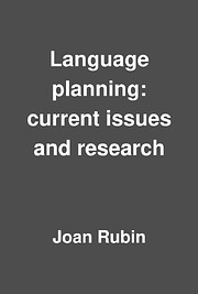  Language planning : current issues and research