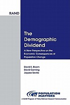 The demographic dividend : a new perspective on the economic consequences of population change