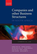 Companies and Other Business Structures in South Africa