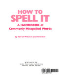 How to Spell it