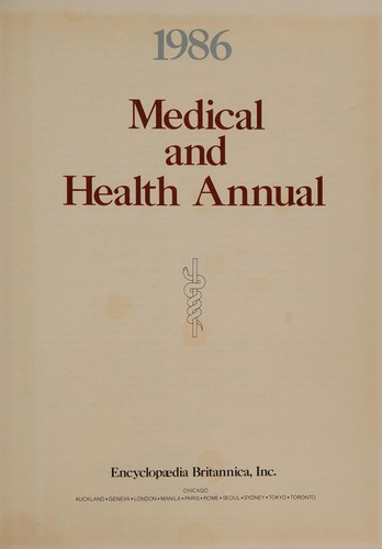 Medical and health annual - 1986.