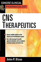 Concise clinical pharmacology : CNS therapeutics