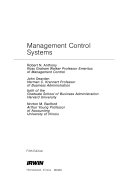 Management Control Systems