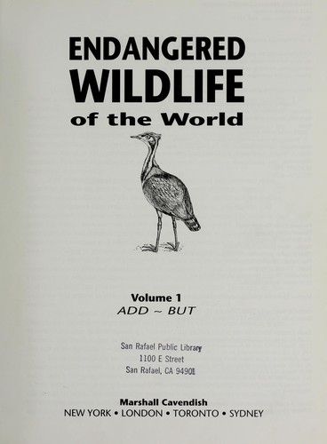 Endangered wildlife of the world : Vol. 1. ADD - BUT