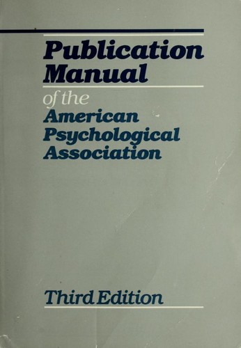 Publication Manual of the American Psychological Association