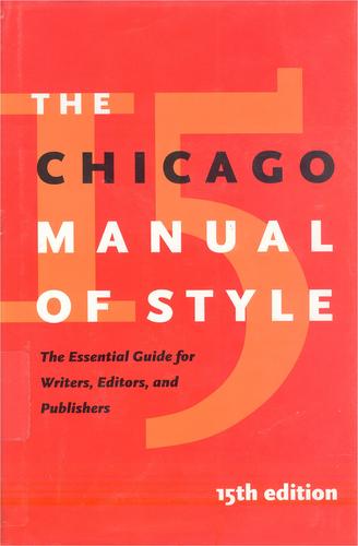 The Chicago manual of style