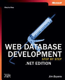 Web database development .NET edition, step by step