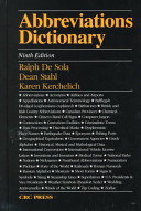 Abbreviations Dictionary, Ninth Edition