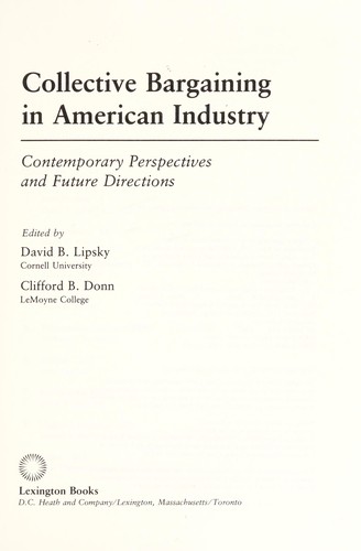 Collective bargaining in American industry