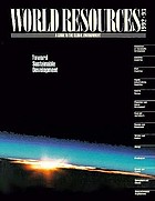  World resources 1992-93: a report by the World Resources Institute