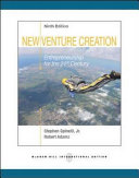 New Venture Creation: entrepreneurship for the 21st century