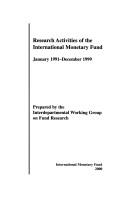 Research activities of the International Monetary Fund