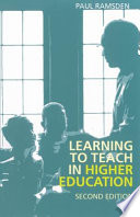 Learning to Teach in Higher Education