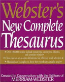 Webster's New Complete Thesaurus